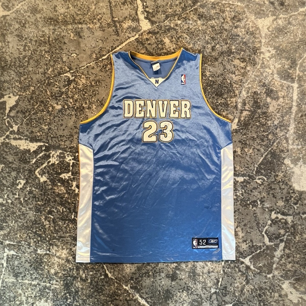 Vintage Reebok Marcus Camby Denver Nuggets NBA Jersey Sz 52